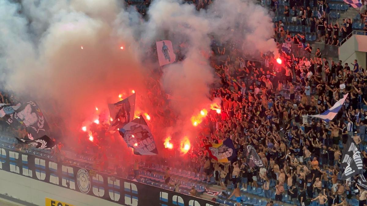 FOTO FCU Craiova - Dinamo, meci și fani în centrul orașului 26.07.2021