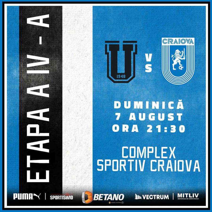 Postarea CS Universității Craiova A început războiul în Craiova! Cum se sabotează cluburile lui Mititelu și Rotaru înaintea meciului direct