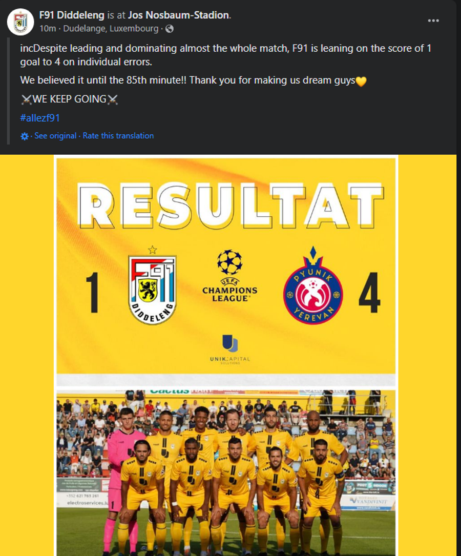 Pyunik a eliminat CFR, iar marți a întors incredibil scorul în Liga Campionilor: „Am pierdut cu 1-4, dar am dominat tot meciul”