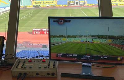 Imaginea serii din Bulgaria » Cum arată postul de comentator la CSKA 1948 Sofia - FCSB