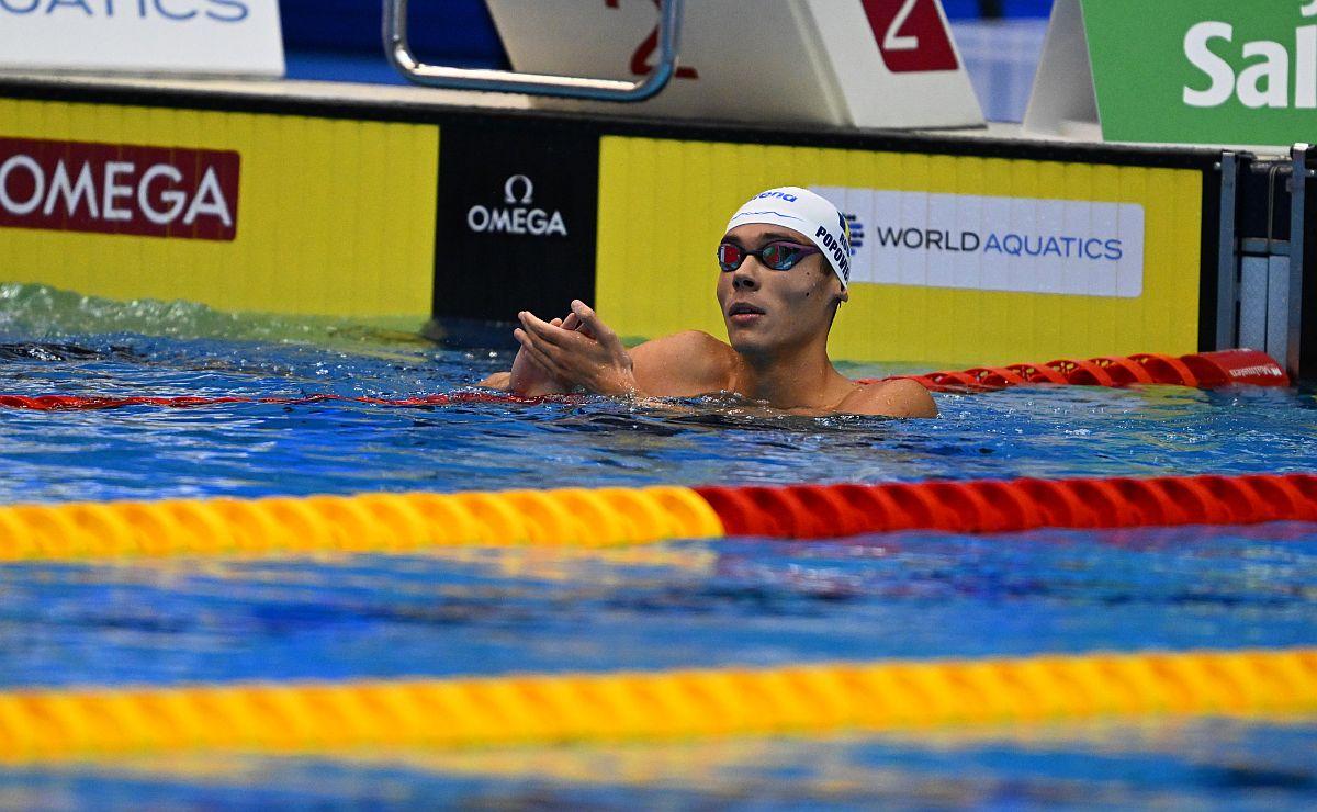 David Popovici, locul 2 în semifinalele probei de 100 de metri liber la Fukuoka