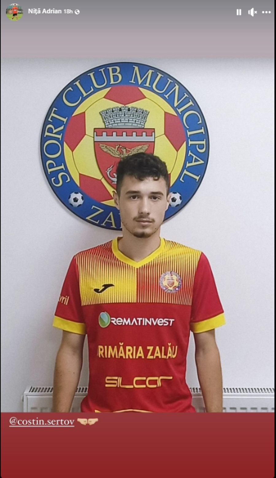 Adrian Romeo Niță / Foto: Facebook Becali voia să îi fixeze o clauză de 150 de milioane de euro, acum a fost prezentat în Liga 3! Va fi coleg cu Stefan Nikolic