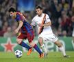 FC Barcelona - Șahtior Donețk 5:1. Lionel Messi (Barca, stânga) – Răzvan Raț (Donețk), 6 aprilie 2011. Foto: Imago