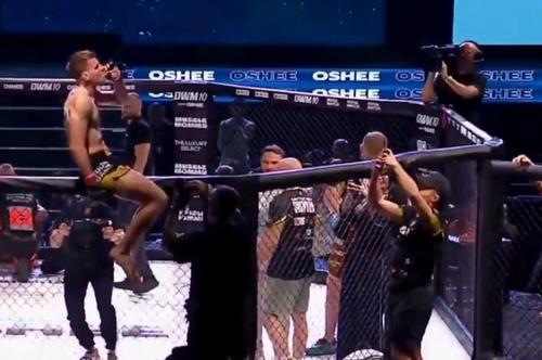 Bartłomiej Skowyra a sărbătorit victoria din MMA cu un joint / Foto: Captură X