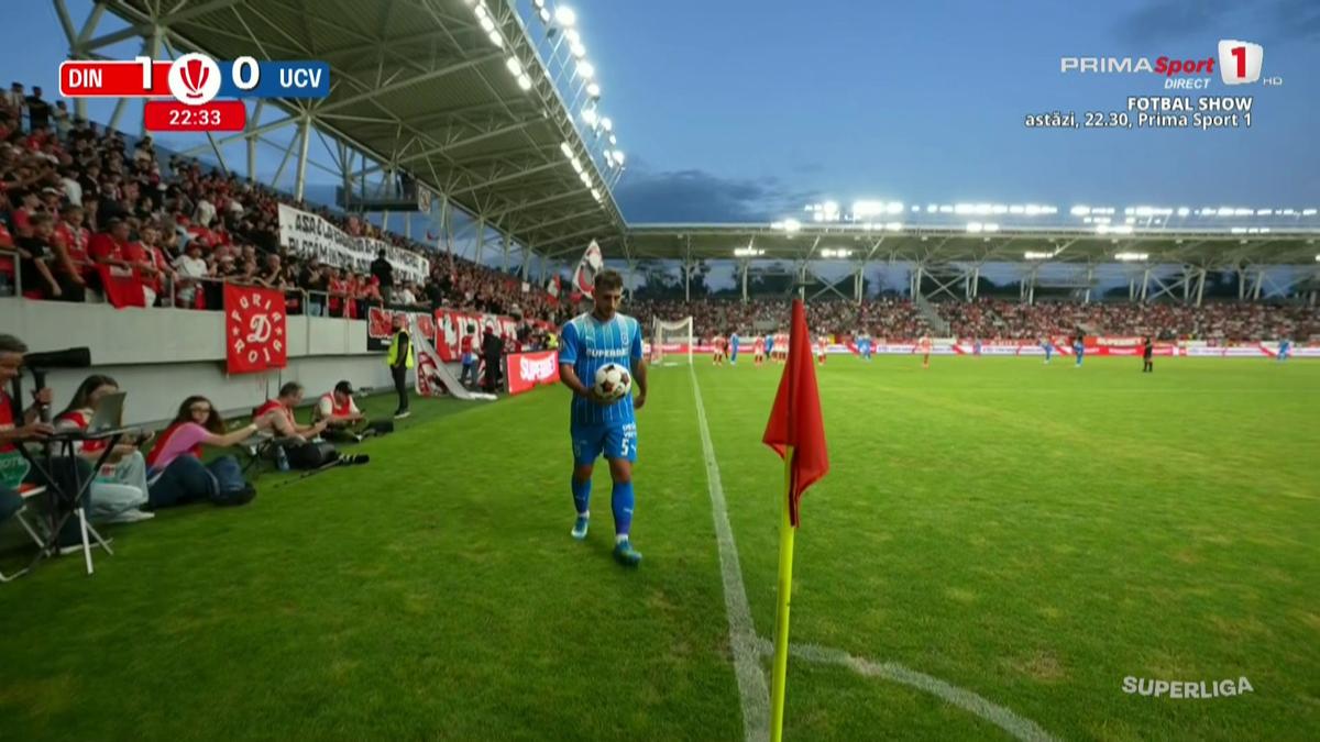 Anzor, lovit cu un pahar de bere în meciul Dinamo - Craiova
