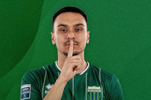 Adrian Șut, prezentat oficial la Levadiakos // Foto: Facebook