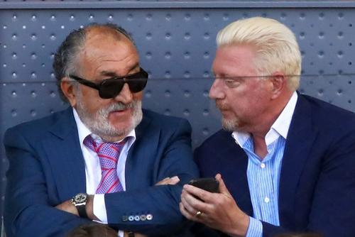 Ion Țiriac, alături de Boris Becker la turneul de la Madrid. foto: Guliver/Getty Images