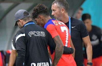 Coșmar! Lovitură brutală încasată de FCSB: Florinel Coman va sta cel puțin două luni și jumătate!