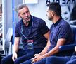 Mihai Stoica, pe bancă, alături de Nicolae Dică în Viking - FCSB, foto: Ionuț Iordache / GSP