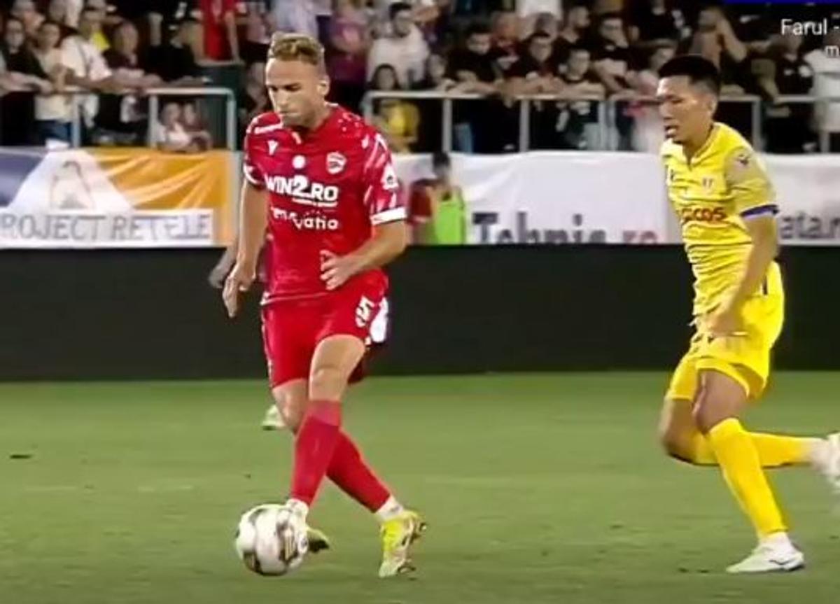 Christian Ilic, gafă în Dinamo - Petrolul / FOTO: Capturi TV @Digi Sport 1