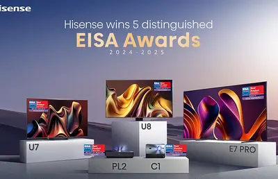 Hisense câștigă 5 premii EISA 2024-2025, pentru inovație și excelență!