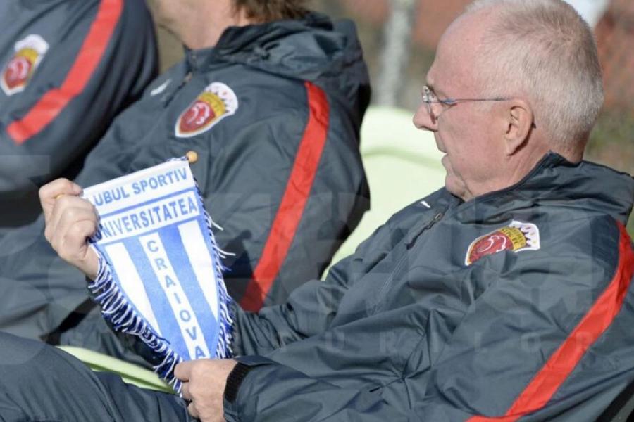Sven-Göran Eriksson, antrenor la Shanghai SIPG FC, într-un amical disputat împotriva lui CSU Craiova în 2015 / FOTO: Arhivă GSP Marele Sven și Craiova Maxima