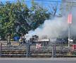 O mașină a luat foc lângă stadionul Ghencea