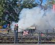 Alertă în Ghencea: înainte de Steaua - UTA, o mașină a luat foc peste drum de stadion!