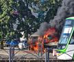O mașină a luat foc lângă stadionul Ghencea