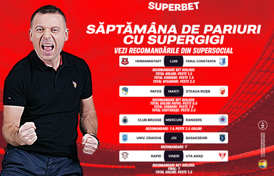 Săptămâna de pariuri a început! Cauți inspirație? Vezi recomandările din SuperSocial