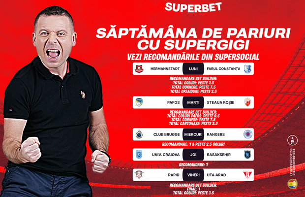 Săptămâna de pariuri a început! Cauți inspirație? Vezi recomandările din SuperSocial