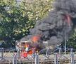 Alertă în Ghencea: înainte de Steaua - UTA, o mașină a luat foc peste drum de stadion!