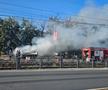 Alertă în Ghencea: înainte de Steaua - UTA, o mașină a luat foc peste drum de stadion!