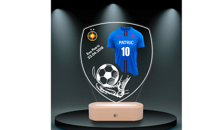 Lămpile LED 3D personalizate – cadouri unice pentru fanii fotbalului românesc