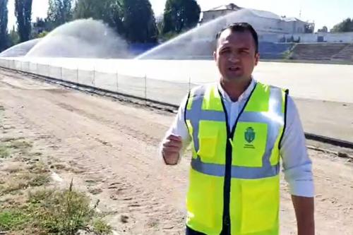 Primarul Daniel-Cristian Stan prezintă stadiul lucrărilor de la arena din Târgoviște