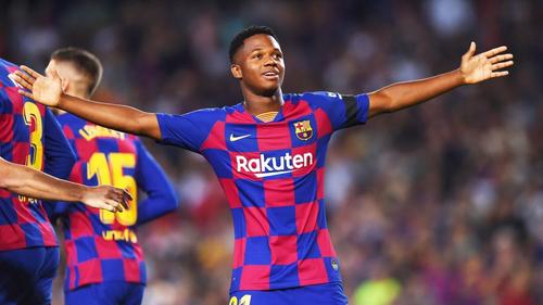 Ansu Fati în tricoul Barcelonei