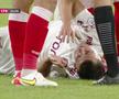 UTA - CFR Cluj. În minutul 51, la 1-0 pentru campioană, Mihai Bordeianu (29 de ani), mijlocașul ardelenilor, a fost lovit cu antebrațul de Idriz Batha (29).