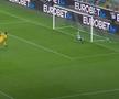 Răzvan Sava (Udinese) apără lovitura de la 11 metri executată de venezueleanul Ernesto Torregrossa, în minutul 84 al meciului cu Salernitana (3-1) din Coppa Italia / Foto: captură TV