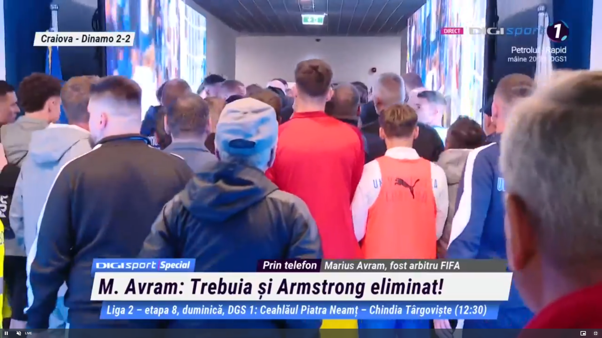 HAOS pe tunel după Universitatea Craiova - Dinamo: jucătorii au sărit la bătaie