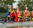 Barca 4 rame (m) Ciprian Tudosă, Andrei Mândrilă, Sergiu Bejan, Ștefan Berariu Foto: FR Canotaj/Balint Czucz