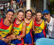 Barca 4 rame (f) - Ancuța Bodnar, Gianina Juncănariu, Adriana Adam, Amalia Bereș și președinta FR Canotaj, Elisabeta Lipă Foto: FR Canotaj/Balint Czucz