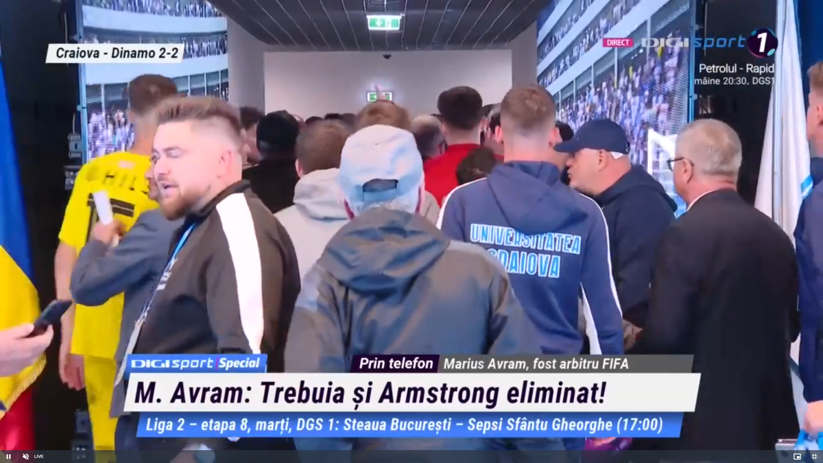 Scandal pe tunel după Craiova - Dinamo