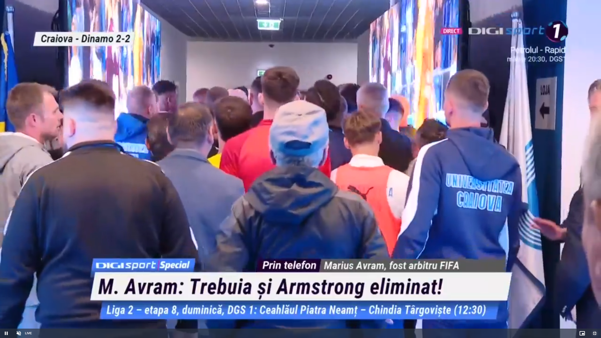 HAOS pe tunel după Universitatea Craiova - Dinamo: jucătorii au sărit la bătaie