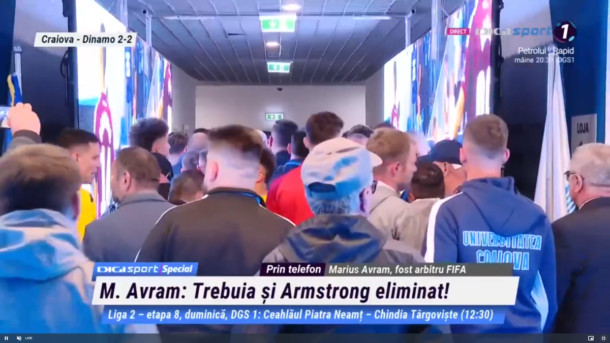 HAOS pe tunel după Universitatea Craiova - Dinamo: jucătorii au sărit la bătaie