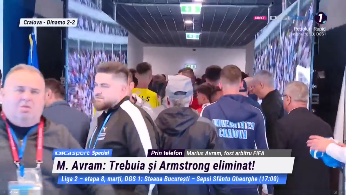 HAOS pe tunel după Universitatea Craiova - Dinamo: jucătorii au sărit la bătaie