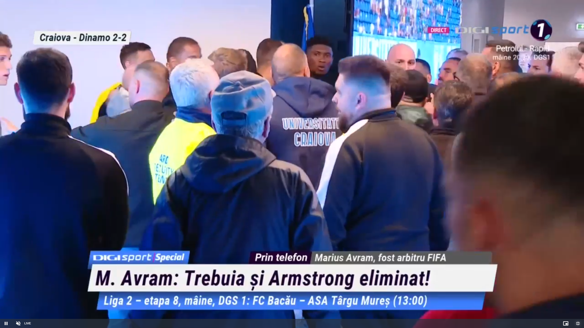 Scandal pe tunel după Craiova - Dinamo