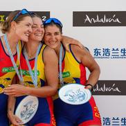 Barca 4 rame (f) - Adriana Adam, Gianina Juncănariu, Ancuța Bodnar Foto: FR Canotaj/Balint Czucz