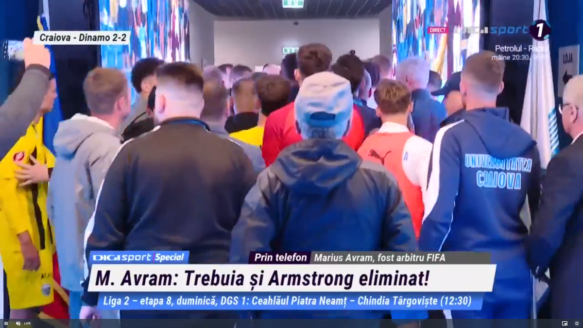HAOS pe tunel după Universitatea Craiova - Dinamo: jucătorii au sărit la bătaie