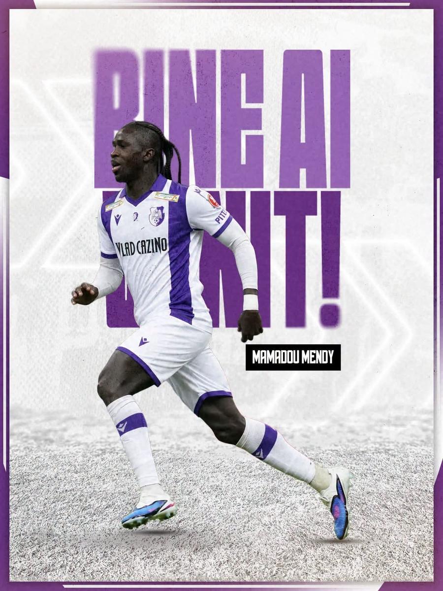 Mamadou Mendy, prezentat la FC Argeș Mamadou Mendy a semnat în Superliga: „Bine ai venit!”