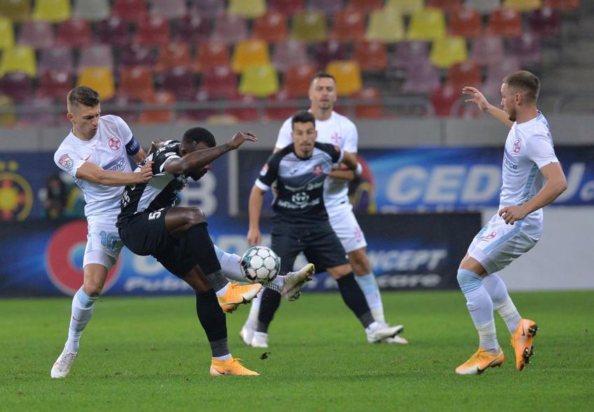 Hermannstadt a arătat dezastruos în prima repriză a deplasării cu FCSB, încheiată cu un neverosimil 4-0.
