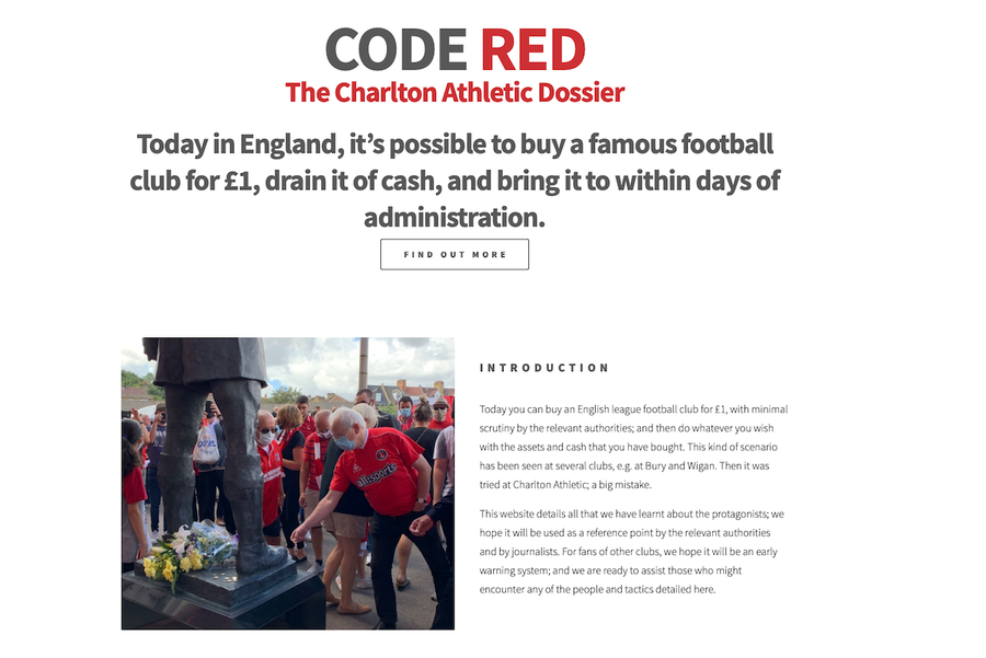 Prima pagină a site-ului Code Red: Charlton Athletic Dossier EXCLUSIV Fanii unui club de tradiție din Anglia, mesaj de apreciere pentru investigațiile Gazetei Sporturilor: „Versiunea românească modernă a Washington Post”