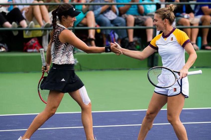 Simona Halep și Gabriela Ruse / Sursă foto: @bnpparibasopen