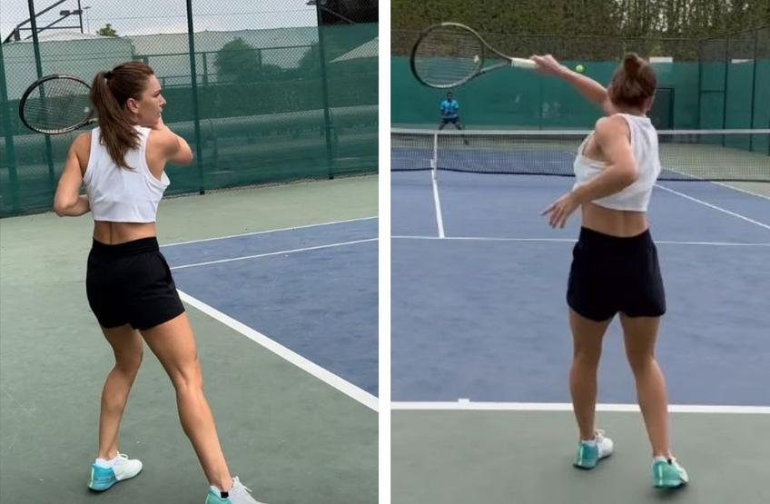 Simona Halep (32 de ani) continuă antrenamentele în Emiratele Arabe Unite. Sportiva din Constanța tocmai a contestat la TAS suspendarea de 4 ani primită pentru dopaj.