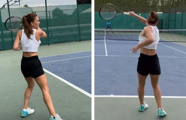 Se mișcă bine în continuare » Simona Halep, apariție spectaculoasă pe terenul de tenis