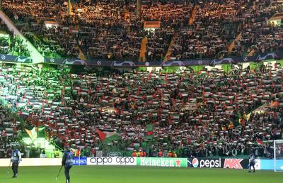 Fanii lui Celtic au „recidivat” » Sprijin pentru Palestina al suporterilor scoțieni, înaintea meciului cu Atletico Madrid, din Liga Campionilor