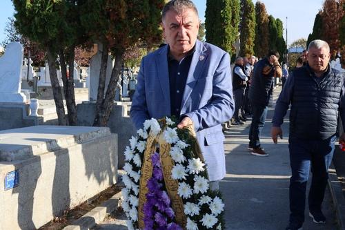 Cristian Gentea a fost prezent la comemorarea lui Nicolae Dobrin / Sursă foto: argesfc.ro.