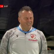 Florentin Petre a izbucnit în lacrimi în timp ce fanii lui Dinamo cântau, foto: captură Prima Sport