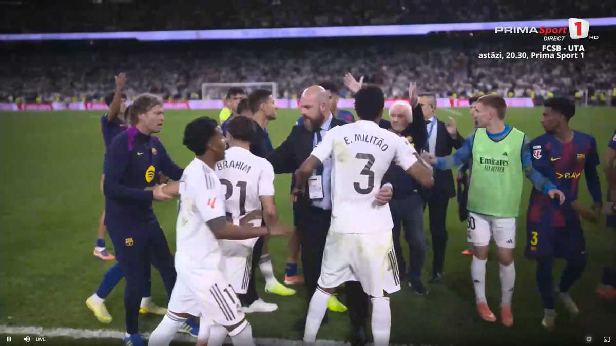 Scandal pe teren după Real Madrid - Barcelona