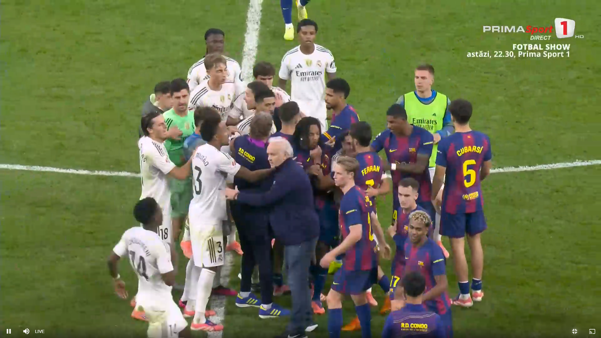 Scandal pe teren după Real Madrid - Barcelona