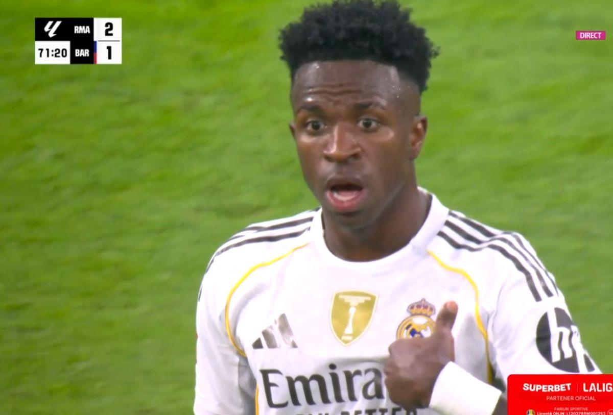Vinicius, CRIZĂ de nervi în El Clasico: a mers la vestiare în minutul 70!